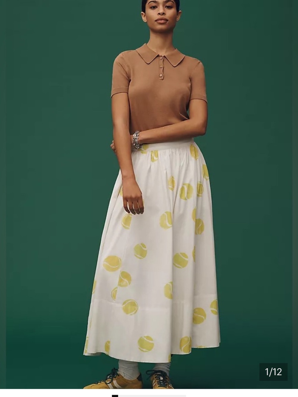 Anthropologie Maeve Tennis Ball Skirt Kate L